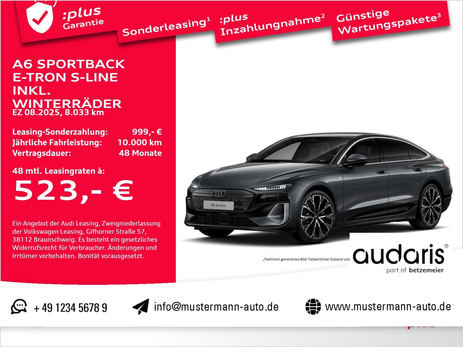 Audi A6 e-tron — Audi A6 e-tron A6 SPORTBACK E-TRON S-LINE 360KAMERA MEMORY ACC